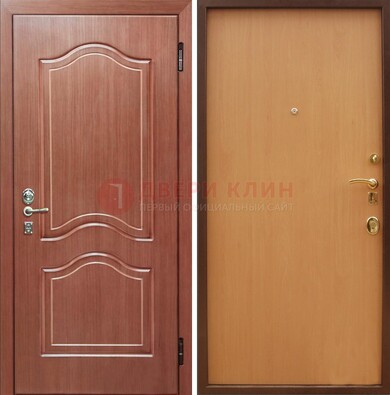 Входная дверь отделанная МДФ и ламинатом внутри ДМ-159 в Челябинске