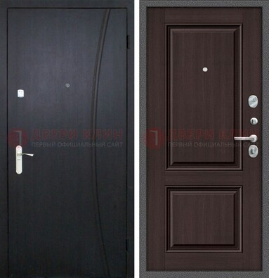 Темная стальная дверь с МДФ панелями ДМ-362 в Челябинске