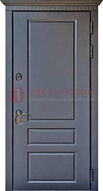 Тёмная входная дверь для коттеджа с МДФ ДМ-528 в Челябинске