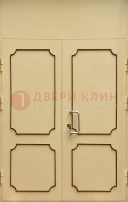 Светлая двухстворчатая дверь для загородного дома с МДФ ДМ-534 в Челябинске
