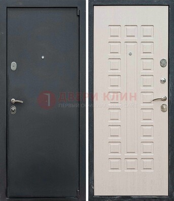 Черная металлическая дверь с порошковым покрытием ДП-101 в Балашихе