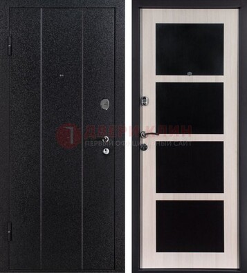 Черная металлическая дверь с порошковым напылением ДП-176 в Челябинске