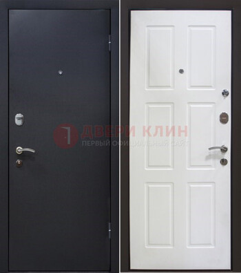 Черная металлическая дверь с порошковым покрытием ДП-193 в Челябинске