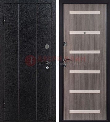 Черная стальная дверь с порошковым окрасом ДП-199 в Челябинске