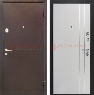 Входная дверь с порошковым покрытием с МДФ с молдингами ДП-232 в Челябинске