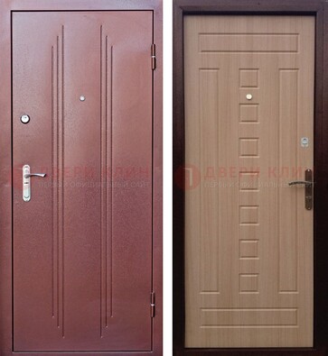 Стальная дверь с порошковым напыление цвета медный антик ДП-249 в Челябинске
