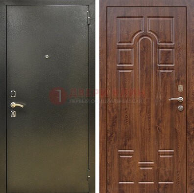 Металлическая дверь Темное серебро с порошковым покрытием и МДФ ДП-271 в Челябинске