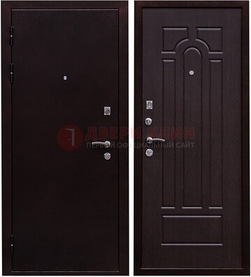 Черная стальная дверь с порошковым покрытием ДП-35 в Челябинске