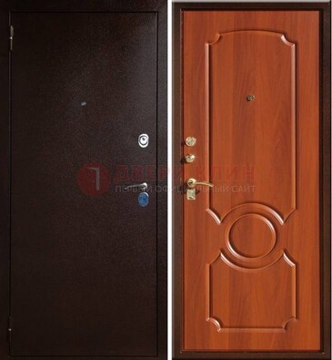 Темная железная дверь с порошковым напылением ДП-46 в Челябинске