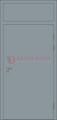 Серая противопожарная дверь ДПП-16 в Челябинске