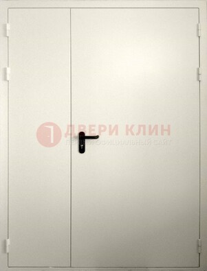Белая противопожарная двупольная дверь ДПМ-02/60 в Челябинске