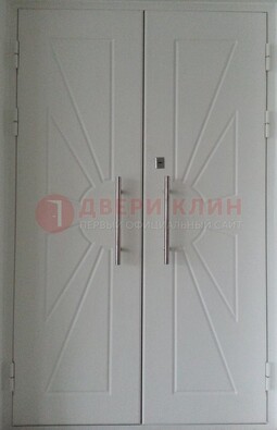 Парадная двухстворчатая дверь с фрезерованным МДФ ДПР-14 в Челябинске