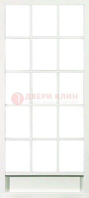 Железная решетчатая дверь в белом цвете ДР-10 в Челябинске