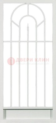 Стальная решетчатая дверь в белом цвете с пикой ДР-11 в Челябинске
