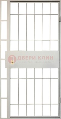 Железная решетчатая дверь в белом цвете ДР-19 в Челябинске