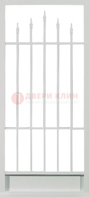 Светлая стальная решетчатая дверь с пиками ДР-21 в Челябинске