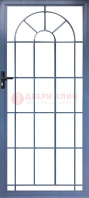 Синяя металлическая решетчатая дверь ДР-28 в Челябинске