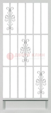 Белая железная решетчатая дверь ДР-9 в Челябинске