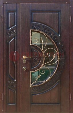 Полуторная железная дверь Винорит в классическом стиле ДСК-272 в Челябинске
