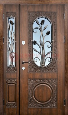 Железная дверь с виноритом и ковкой ДВТ-180 в Челябинске