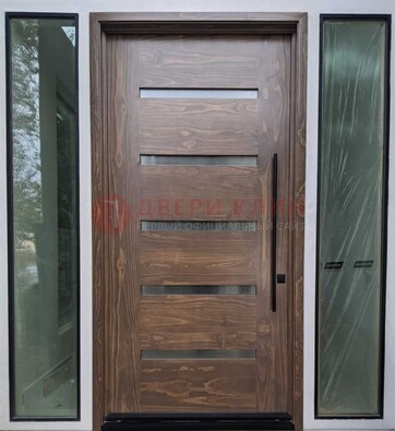 Железная дверь с виноритом и фрамугами ДВТ-189 в Челябинске
