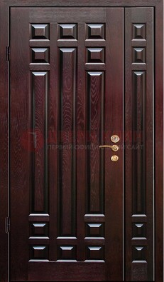Коричневая металлическая дверь с виноритом ДВТ-20 в Челябинске
