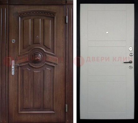 Темная входная дверь с виноритом ДВТ-216 в Челябинске