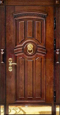 Входная дверь с виноритом в коричневом цвете ДВТ-236 в Челябинске